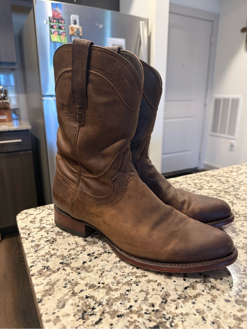 Tecovas Brown Leather Cowboy Boots
